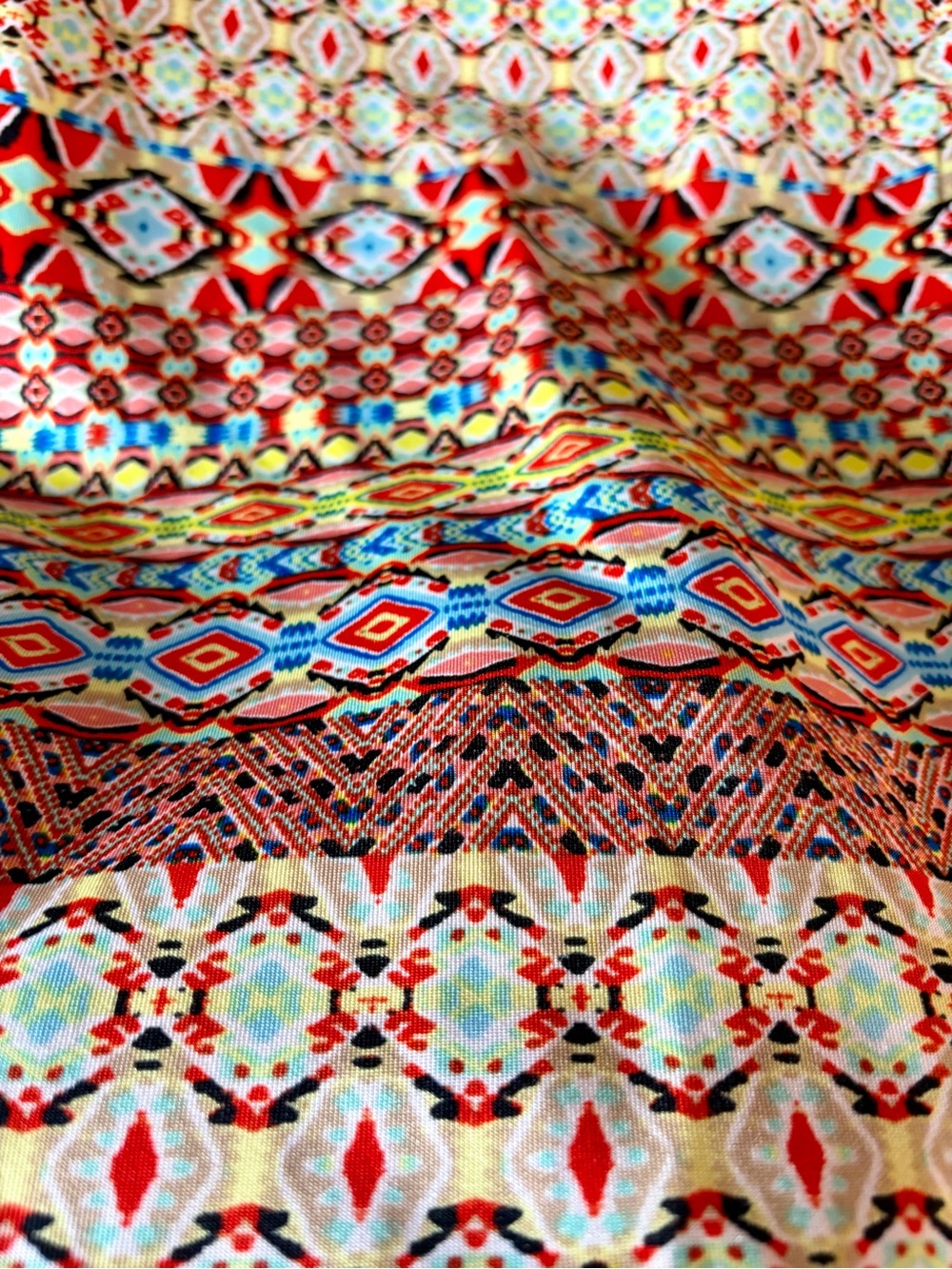 Multicolor Geometric Boho Print Stretchy Pencil Skirt Size Large ❤️🌴 - Picture 4 of 7